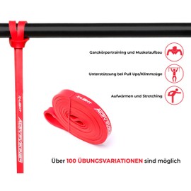 ActiveVikings® Pull-Up Fitness Bands Perfect for Muscle Building and Crossfit Freeletics, Calisthenics Fitness Band, Pull Up Bands, Resistance Bands, red
