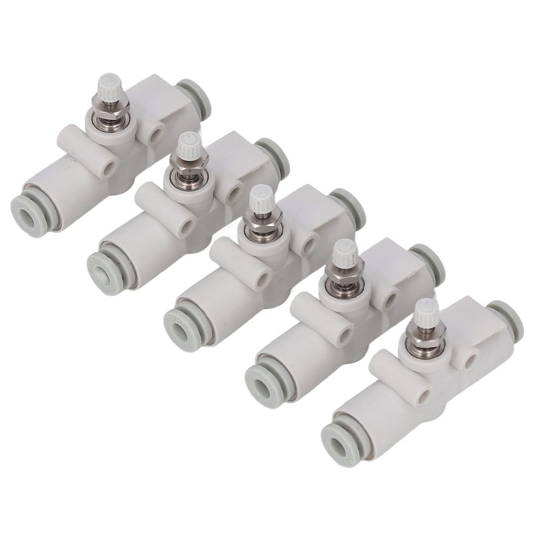 5PCS Throttle Valve Straight Through PVC Regulating Valve Pneumatic Fittings