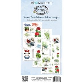 49 And Market Summer Porch Rub-on Transfer Set Botanical
