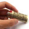 Lucklybestseller Classic Vintage One Side Floral Metal Lighter Pouches Case