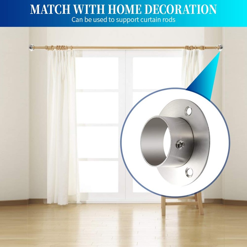 Creatyi 38mm/1-1/2 Inch Heavy Duty Stainless Steel Closet Rod Brackets
