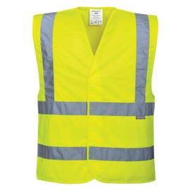 Portwest C470YER4X/5X Hi-Vis Two Band and Brace Vest, Regular, 4X-Large/5X-Large, Yellow