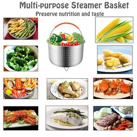 Steamer Basket for Instant Pot, Vegetable Steamer Basket Stainless Steel Steamer Basket Insert for Pots (8qt)