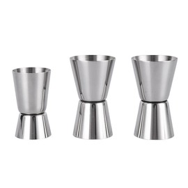 Stainless Steel Spirit Measure, 3Pcs Stainless Steel Shot Measure Drinks Alcohol Gin Jigger Dual Drinks Measuring Cups,Double Jigger Shot Measure Cups Dual Drinks Measuring Cups
