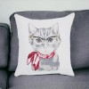 Homeroots 18" Red and White Cotton Throw Pillow