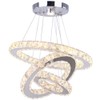 diisunbihuo LED Chandeliers Modern Crystal 3 Rings Ceiling Lighting Fixture