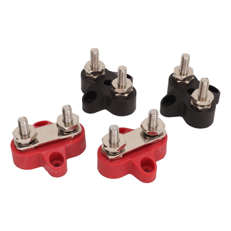 4Pcs Battery Power Stud M6 Dual Distribution Terminal Junction Post