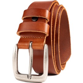 WOLFANT Leather Belt for Men,100% Italian Full Grain Real Solid Leather