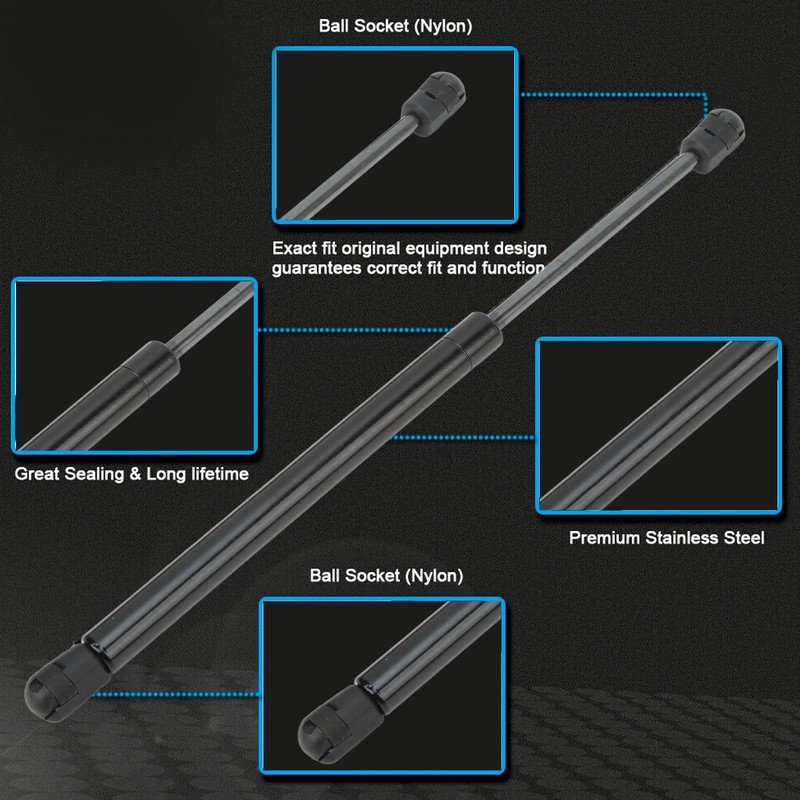 1 Pair Front Hood Struts Lift SG330109 Lightweight Strong Support