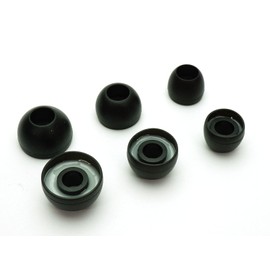 Canal Works CWU-GDECA Gel Filled Eartips Thick Ear Tips 1 Pair of Eartips S/M/L Size 1 Pair of Each, Sound Insulation, Fit, Shedding Prevention, Enhanced Bass, Soft Like Cat Paw