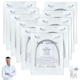 100 Unidades de Arco Niti Orthodontic Wires, Arco de Niti para Ortodoncia, Archwire Dental de Aleación Níquel Titanio para Tratamiento de Ortodoncia
