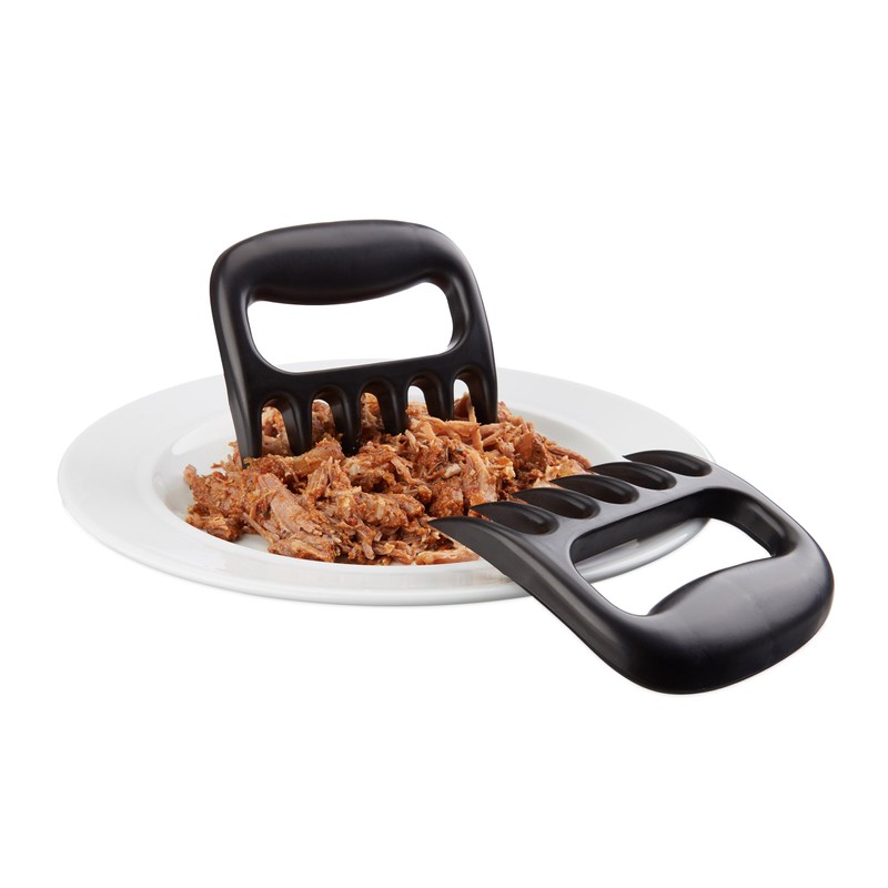 Relaxdays Meat Claws Set of 2, Pulled Pork Carving Forks,