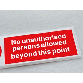 No Trespassing Pack of 2 Stickers Waterproof Outdoor Vinyl Sticker 150 x 45 mm