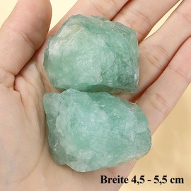 AWARDSEN Green Fluorite Crystals Healing Stones, 5 cm Water Stones, Rough Stones, Natural Stones for Meditation, Witchcraft Ceremony, Natural Recognition and Esoteric Gifts, 1 Piece