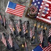 Sayglossy 60 Pcs Veterans Day Gifts Bulk American Flag Ballpoint