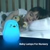 Soft Silicone Penguin Night Lights for Kids 7 Color LED
