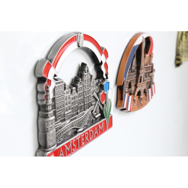 Amsterdam (Netherlands) - 3D Metal Fridge Magnet for Kitchen Refrigerator