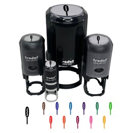 Corn Dog Self-Inking Rubber Stamp Ink Stamper for Stamping Crafting Planners - 1 Inch Medium - Black Ink