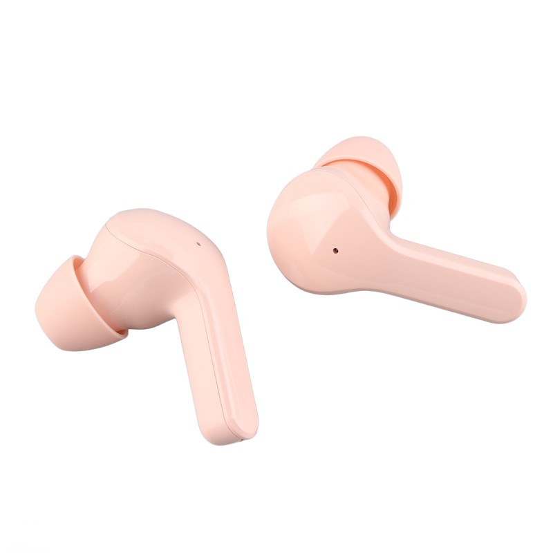 Wireless Bluetooth Earphones Noise Reduction Headphone Digital Display Rechargeable Pink