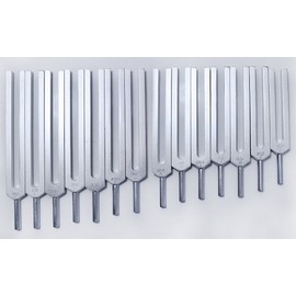American Scientific Premium 14-Piece Aluminum Tuning Fork Set in Wooden Stand-up Box
