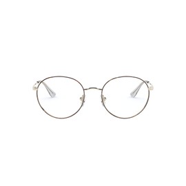 Vogue Eyewear Vo4177 - Marcos redondos para gafas graduadas para mujer, parte superior Havana/Oro pálido/Lente Demo, 50 mm
