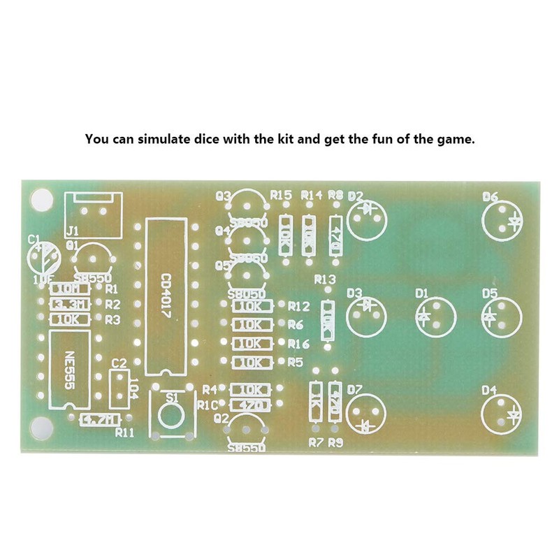 circuit electronic dice, 7 led
