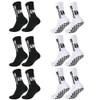 6 Pares Calcetines de Fútbol, Calcetas Antideslizantes Deportivas Algodón Transpirables,