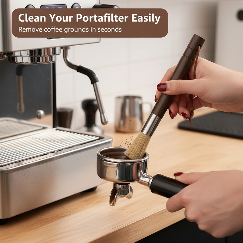 5 Pcs Coffee Grinder Cleaning Brush Set, Professional Espresso Cleaner