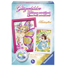 Ravensburger 18334 Glitzerbilder Butterflies, Blau