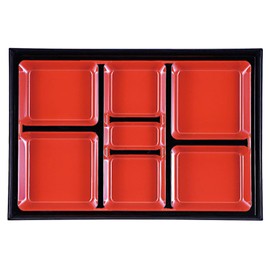 [A] ABS Shaku3 Curtain Interior Divider Vermilion Black [14.0 x 9.3 x 1.6 inches (35.5 x 23.5 x 4 cm)]