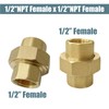 Aolemi Brass Pipe Fitting Coupling 1/2" x 1/2" Female Pipe