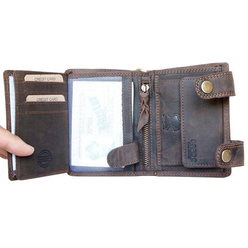 Men's Biker Natural Leather Wallet Born to Be Wild with