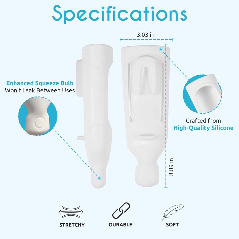 Squeezi 2 Unit Pack (Bright White) Wall Mounted Shower Dispenser