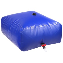 Portable 500L/132 Gallon Water Tank Collapsible Water Storage Container Bag, Water Bladder Bob with Valve for Camping RV Life Agricultural Outdoor Construction Watering