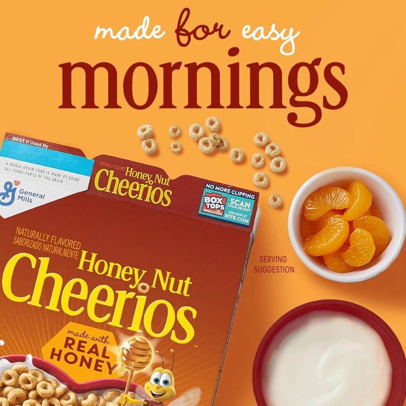 Honey Nut Cheerios Gluten-Free Cereal, Heart Healthy, 10.8 oz Box