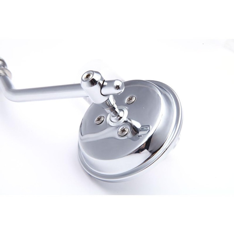 goodfitment M8 M10 Chrome Motorcycle Mirrors,2Pcs Universal Round Shape Rear