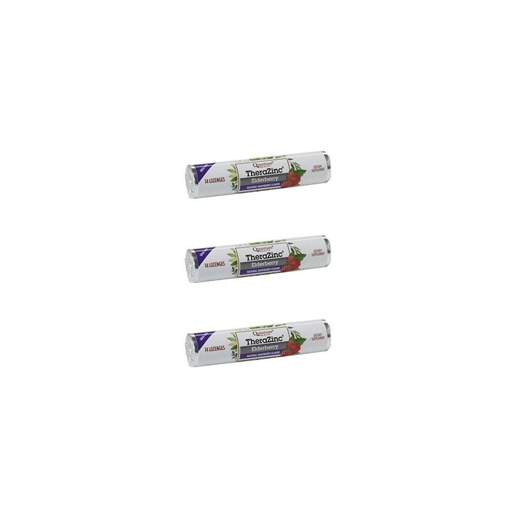 Quantum - Lozenge Zinc Elderberry - 14 Lozenges (Pack of 3)