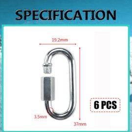 Quick Link 304 Stainless Steel Heavy Duty Clips Chain Connector Repair Link Buckle for Swing Outdoor Camping
