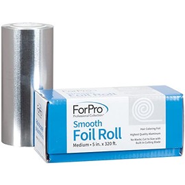 ForPro - Rollo de papel de aluminio suave, láminas de pelo de 320 pies para aplicación de color y servicios de resaltado, plateado, mediano, 5 pulgadas de ancho