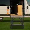 RV Stairs 2/3 Step Metal Black RV Steps with Dual