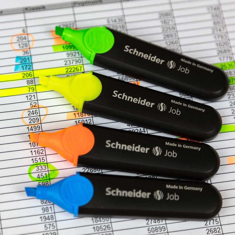 Schneider Job - markers (Yellow, Black, Multi, Black, Plastic)