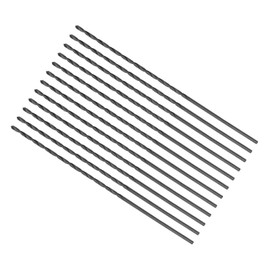 CoCud Rotary Drill Bit 1 mm Drilling Diameter Black Oxide High Performance Steel Extra Long Straight Shank - (Use: for Stainless Steel Alloy Metal) Pack of 12