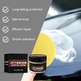 Car Care Cream, UV Protection and Scratch Repair for Interior, 100g, Portable Dashboard Restorer and Protector for Vehicle Parts
