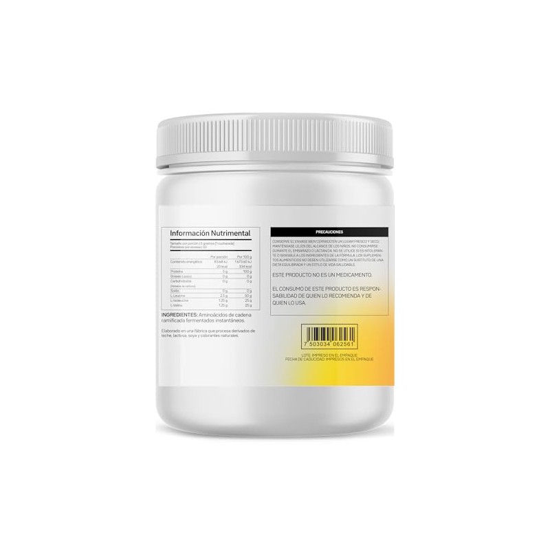 Primetech Nutrition Aminoácidos en Polvo Sin Sabor PURE BCAA 250