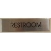 BUILDINGSIGNS.COM RESTROOM SIGN (BRUSHED ALUMINUM 2 X7.75 )-REF24-1027