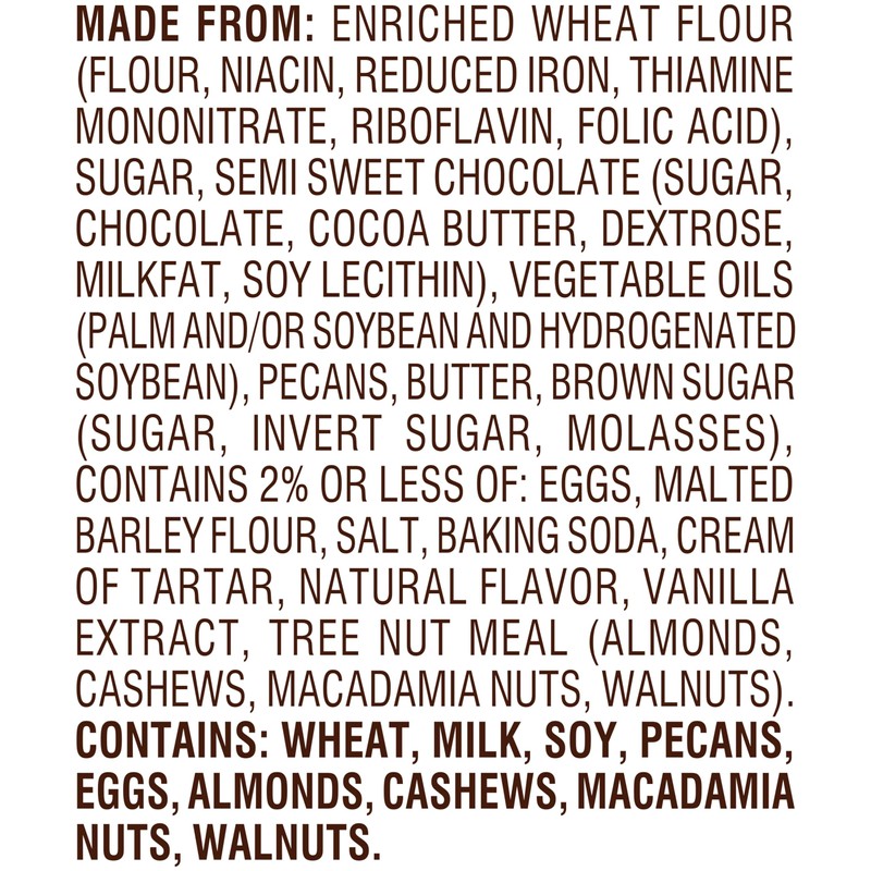 Pepperidge Farm Chesapeake Crispy Dark Chocolate Pecan Cookies, 7.2 OZ