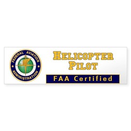 CafePress FAA Certified Helicopter Pilot Sticker (Bumper 50 Sticker (Bumper 50 pk)