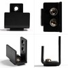 Barn Door Floor Guide Hardware with Screws, Black Steel Hardware