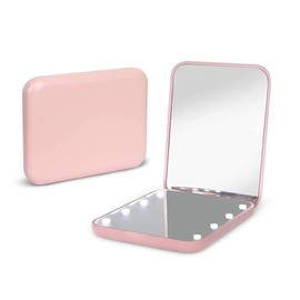 Kintion Espejo de Bolsillo, Espejo de Aumento 1X3X LED Compacto para Maquillaje de Viaje con Luz para Bolso, de 2 Caras, Porttil, Plegable, de Mano,  