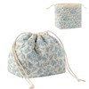 RSRSLEII Small Cotton Quilted Drawstring Makeup Bag, Cute Coquette Cosmetic